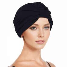 Damesmuts/turban voor chemotherapie, marineblauw