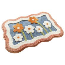 Fürdőszobaszőnyeg Gyorsan Száradó Csúszásgátló 40x60cm Virágmintás