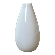 Petit vase en céramique blanche de 12 cm pour la décoration intérieure