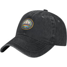 Șapcă de baseball reglabilă cu logo-ul New Hampshire Seal, bumbac spălat