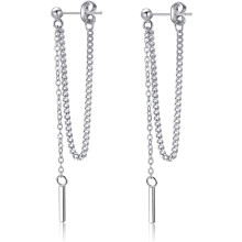 Oorbellen met staafje van 925 sterling zilver voor dames