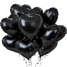 Ballons en aluminium en forme de cœur, 45 cm (18 pouces), lot de 10