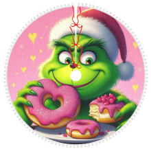 Vianočná sukňa Grinch s brmbolcom, 30 palcov