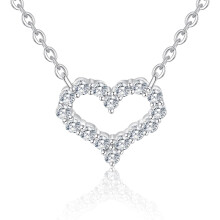 Moissanite hartketting S925 zilver D-kleur VVS1