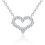 Moissanit-Herzkette, 925er Silber, Farbe D, VVS1 1