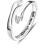 Anillo QIANJI para mujer, plata de ley 925, ajustable. 1