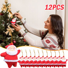Crochadáin Bheaga Santa Claus Dearga 6 phíosa 1.96x1.57 orlach