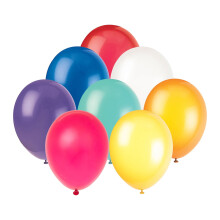 Ballons d'anniversaire ronds de couleur unie (100 pièces)