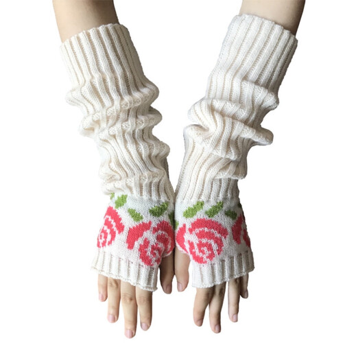 Gestrickte Armstulpen mit Daumenloch für Damen