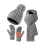Fleeceforet beanie skjerf hansker sett for kvinner, 3 deler 1