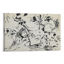Abstrakter Jackson Pollock-Druck auf Leinwand, 20 x 30 cm