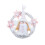 Witte engelkrans van rotan, deurhanger 1