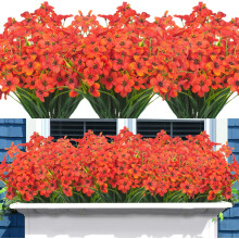 Kunstige efterårsblomster udendørs dekoration orange 20 bundter
