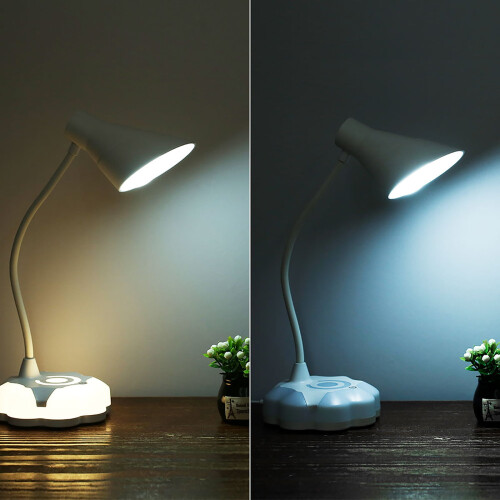 Lampada da scrivania a LED per leggere e studiare, bianca