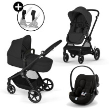 CYBEX EOS PLUS Trio Stroller + Cloud G: convertible stroller + extendable newborn car seat + carrycot convertible into a seat