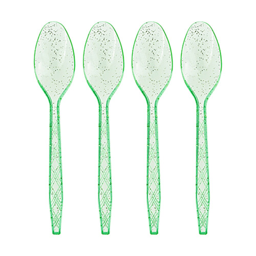 Ensemble de couverts jetables verts pour la Saint-Patrick, 24 pièces