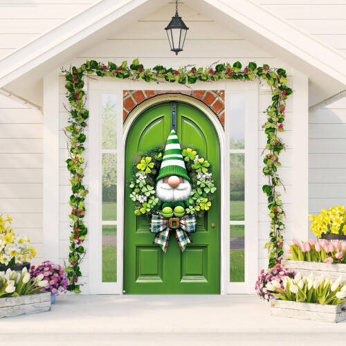 Bannière verte à trèfle pour la Saint-Patrick