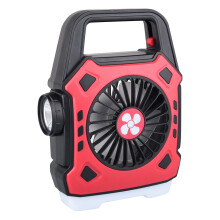 Ventilador portátil HKUKY com luz e carregamento rápido.