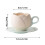 Elegant Tulips Shape Ceramic Coffee Cup And Saucers Set-White 4