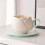 Elegant Tulips Shape Ceramic Coffee Cup And Saucers Set-White 7
