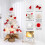 Mini pre-lit flocked white Christmas tree with lights and 4
