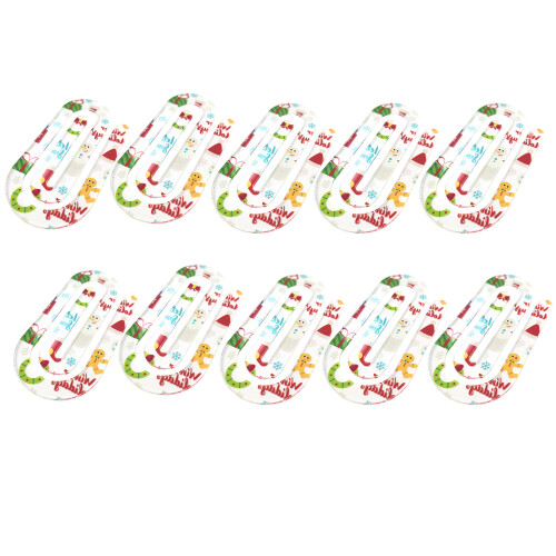 10Pcs Flower Print Acrylic Paper Clip Bookmarks Documents-10