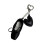 Delicate Leather Dance Shoe Key Accessory Heart-Black 1