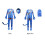 Kids Blue Fancy Dress with Tail 5