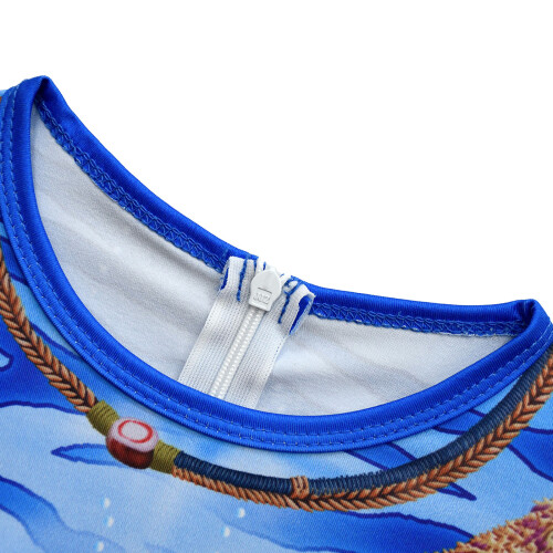Blue Stretchy Kids Costume with Tail