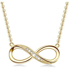 Infinity Hart Hanger Ketting 925 Sterling Zilver