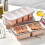 Récipient multi de stockage de nourriture de-6 grille1 rose 7