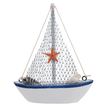 Mediterranes Segelboot-Modell als Tischdekoration (1 Stück)