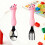 Baby Spoon Fork Set Stainless Steel Pink Plastic 10