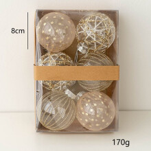Christmas Ball Pendant Set Blue Silver White Champagne