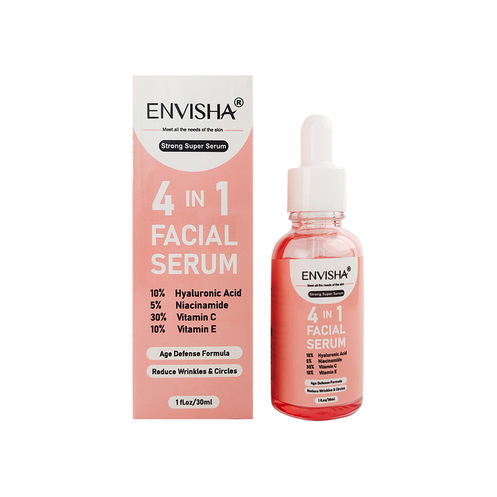 (4 in 1 face serum) ENVISHA Face Serum Skin Care Anti-Aging Wrinkle Whitening Moisturizing Exfoliating Shrink Pores Fade Hyaluronic Acid Niacinamide
