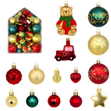 Bolas de Navidad pintadas y galvanizadas (72 juegos)