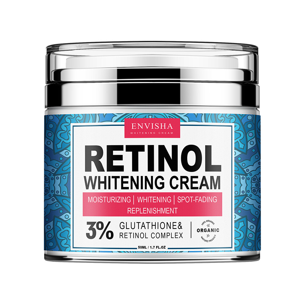 Cream (Retinol Whitening) Envisha Face Collagen Hyaluronic Acid Skin Care Anti-Wrinkle Moisturizing Anti-Aging Night Shrink Pores Whitening Smooth