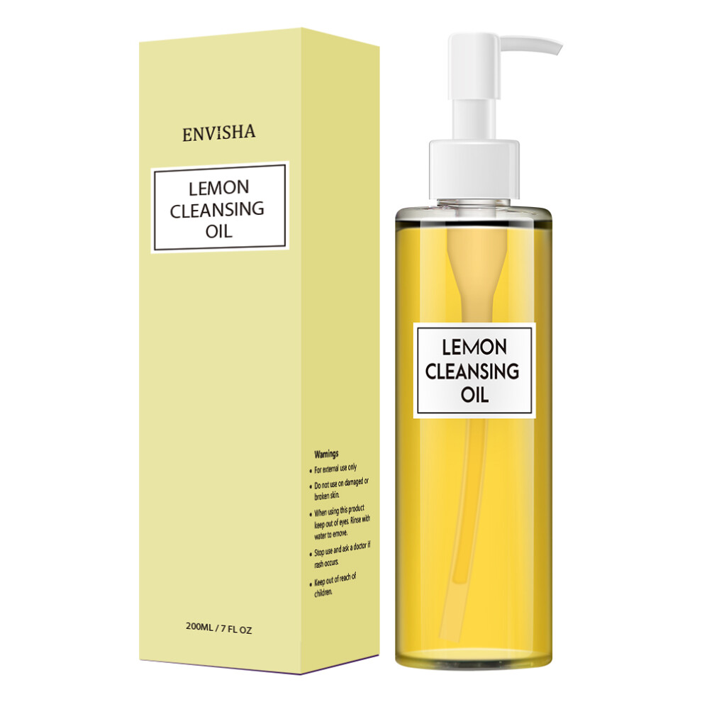 (LEMON CLEANSING OIL) ENVISHA Face Toner Lemon Makeup Removal Shrink Pores Whitening Moisturizing Refreshing Control Anti-acne Skin Care Anti-Wrinkle