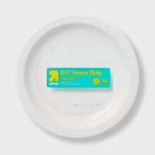 Assiettes en papier blanc 8,5 pouces, paquet de 55