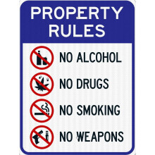 Señales de advertencia metálicas Placa de hojalata No alcohol No drogas No
