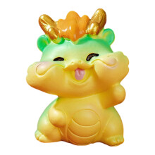 Dragestatue Farverig tegneserie miniaturefigur