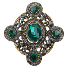 Herzbrosche mit Kristallschleife, Retro-Corsage-Schmuck