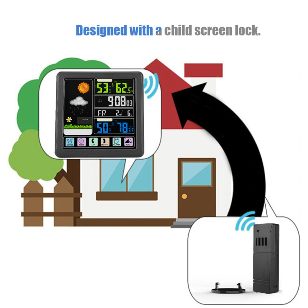 Ts-3310 Full Touch Weather Clock 7790334151877