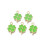 Κρεμαστό Φωτιστικό Clover Χρυσό Λαχανί 19x13x1.5mm 20 τεμάχια 1