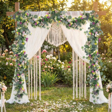 Guirlande de roses artificielles avec feuillage 1,8 m