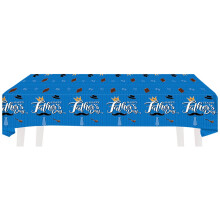 Nappe en papier bleue fantaisie pour la fête des pères (1 pièce)