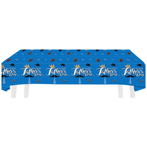 Papiertischdecke zum Vatertag, blau, verspielt, 1 Stück
