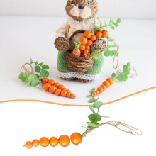 Perles et brochettes en bois en forme de carottes pour Pâques, décoration intérieure