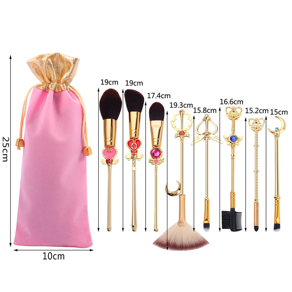 Sailor Moon Makeup Brushes Set of 8