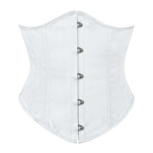 Elegant Floral Pattern Corset Women Cosplay Party-White M